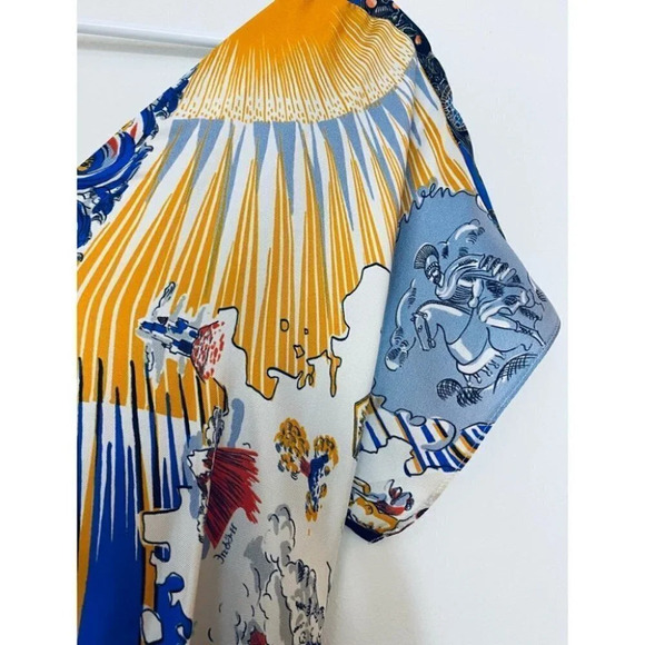 Carven - Pure Silk Multicolour Mythological Mini Dress - Picture 8 of 9